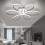 Living And Home (White, 74cm-Cool White) Modern LED Ceiling Light Chandelier Lamp Flower Shape 1