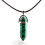 (Malachite) Hexagonal Column Pendant Necklace Natural Crystal 1