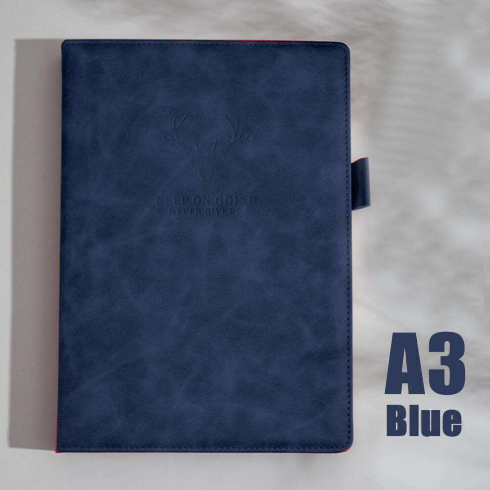 (Blue) 360 Pages A5 PU Leather Cover Journal Notebook Diary