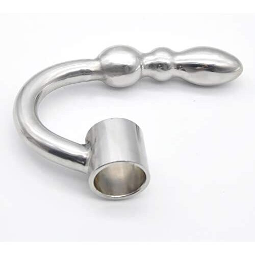 Cock and Ball Ring with Anal Beads, Solid Steel 2