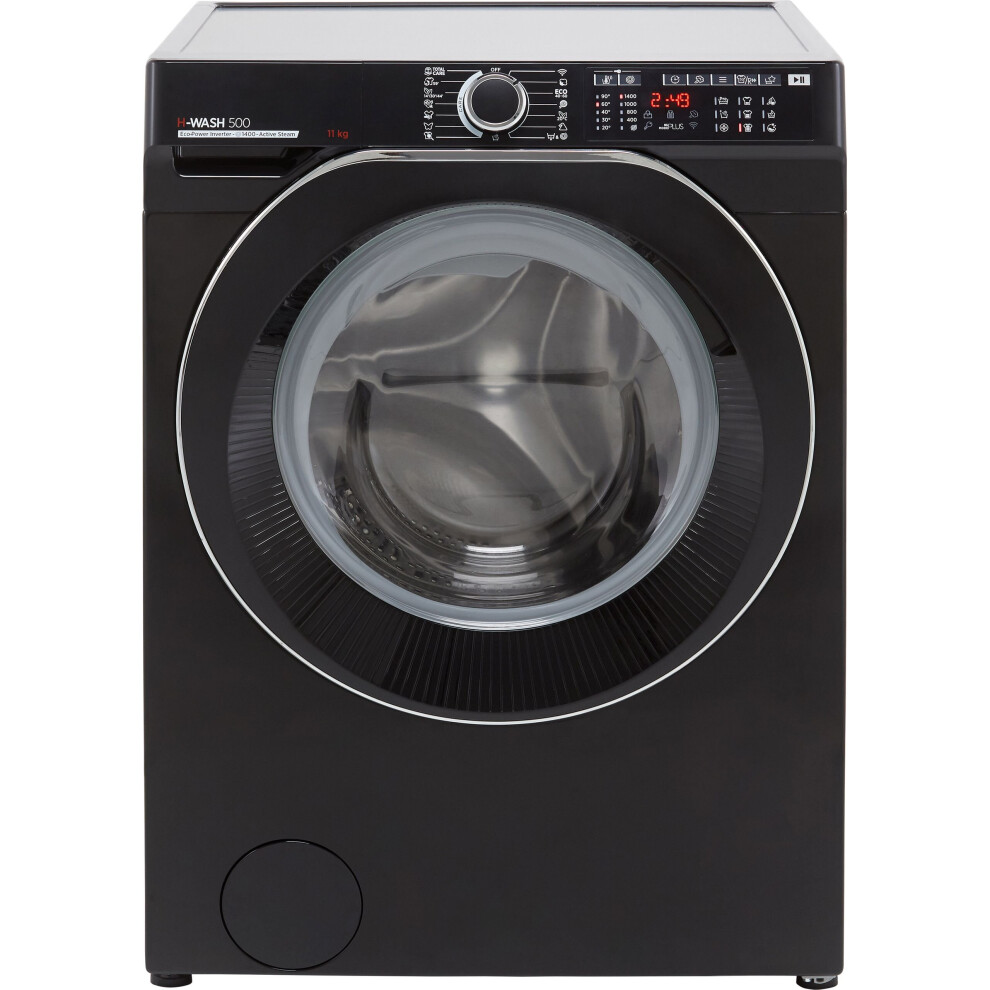 Hoover H-WASH 500 HW411AMBCB/1 Wifi Connected 11Kg Washing Machine with 1400 rpm - Black