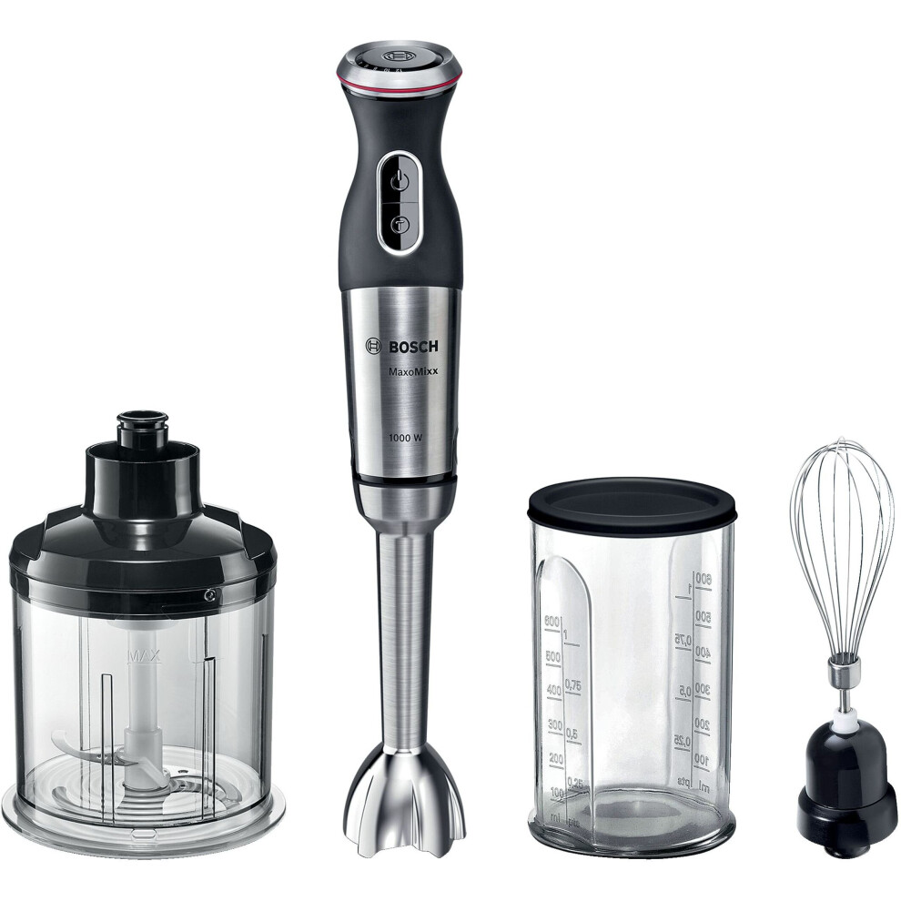 Bosch MaxoMixx MS8CM6160G Hand Blender with 5 Accessories - Black / Stainless Steel