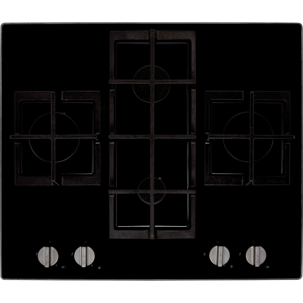 Hoover H-Hob 300 Gas Hvg6dk3b 60Cm Gas Hob - Black
