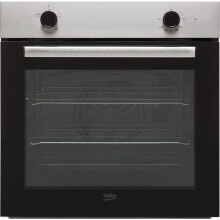 Beko BBRIC21000X Built-In Electric Single Oven, 74L, Stainless Steel, Conventional Heat, Easy-Clean Enamel