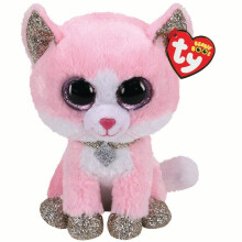 Ty UK Ltd 36489 Fiona Katze Beanie Boo Medium Pink, Mehrfarbig