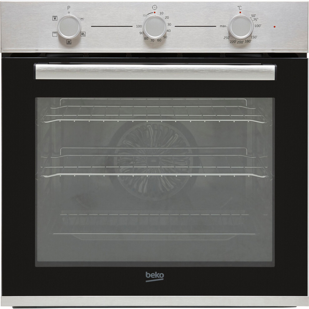 Beko BBIF22100X Built-In Electric Single Oven - Stainless Steel - 66L Capacity - Fan Oven with Grill - Image 2