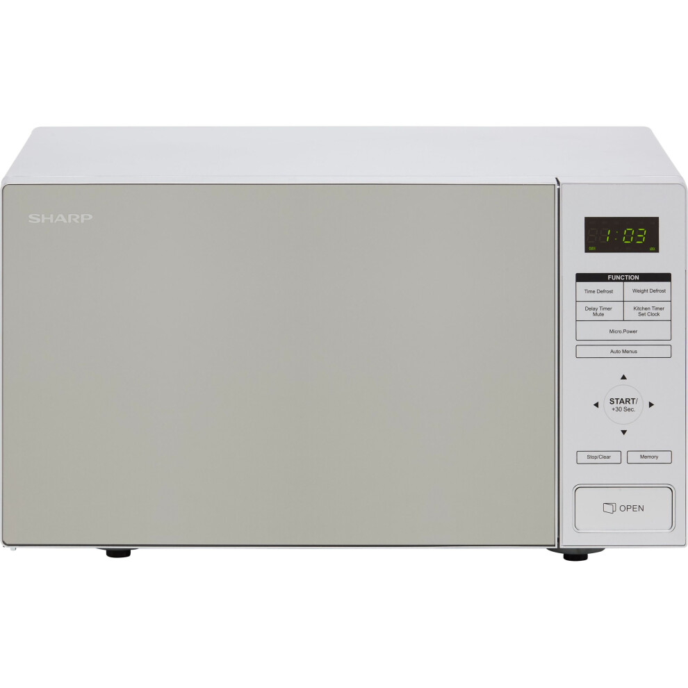 Sharp RBS232TM 23 Litre Microwave - Mirror Glass / Grey