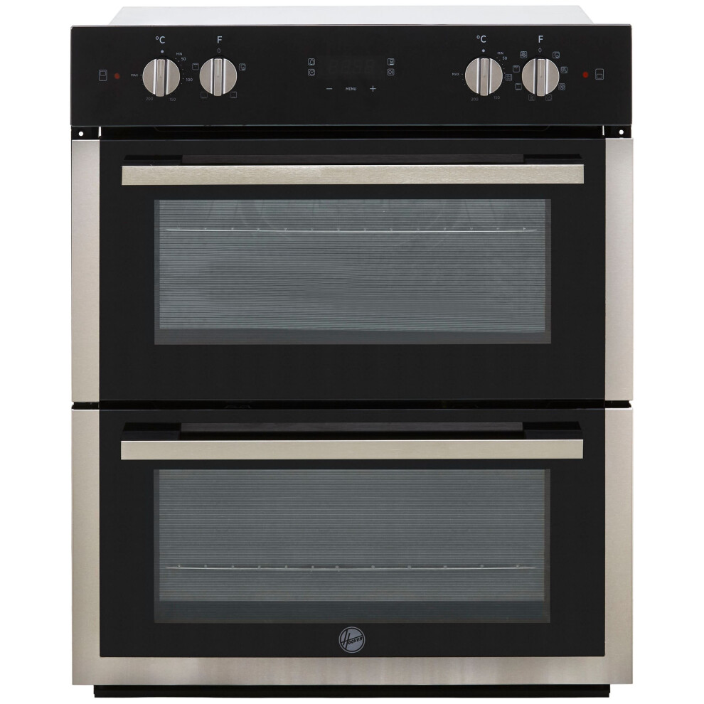 Hoover H-OVEN 300 HO7DC3UB308BI Built Under Electric Double Oven - Black / Stainless Steel