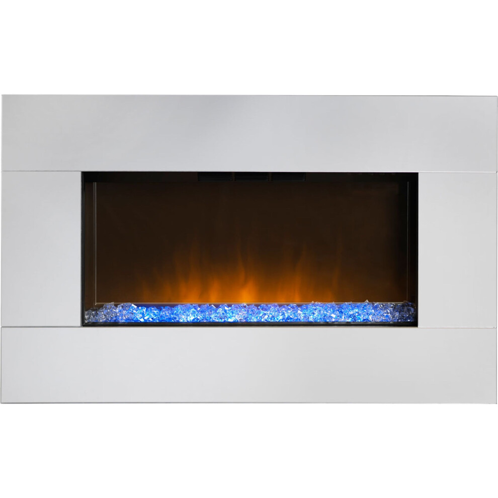 Dimplex Diamantique DIAM14E Pebble Bed Wall Mounted Fire With Remote Control - Mirror Glass