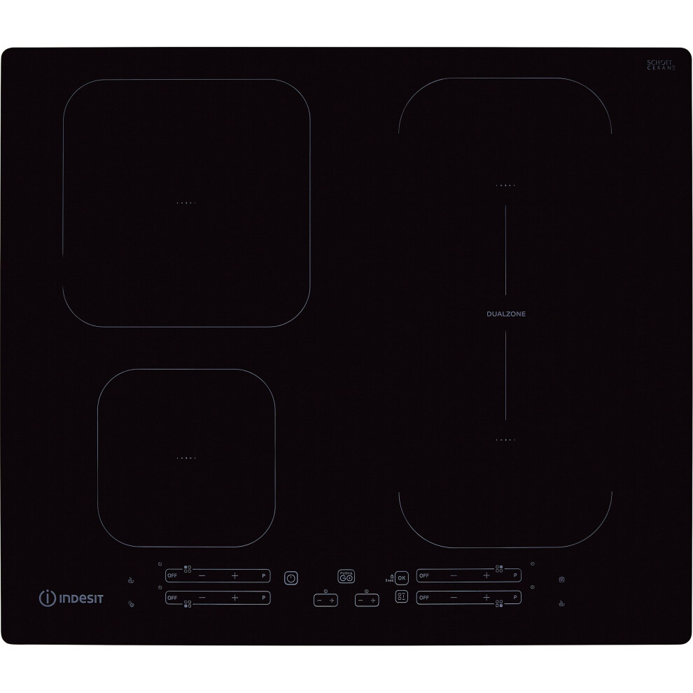 Indesit IB65B60NE 59cm Induction Hob - Black