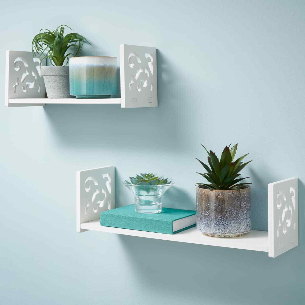 Spot On Dealz Camille Wall Shelves 2Pk U Shape Floating Shelf Display G-0246