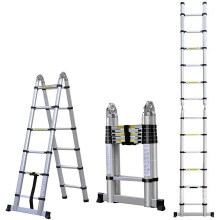(1.9M+1.9M Telescopic Ladder) Multi-Purpose Aluminium Portable Telescopic Ladder
