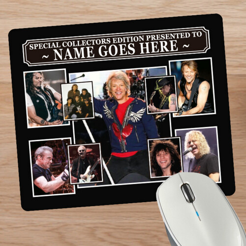 Personalised Icon Legends Bon Jovi Mouse Mat Gift