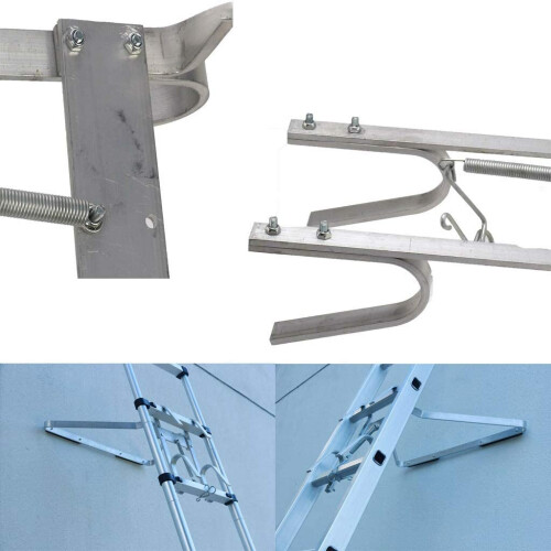 ("I" Shaped Stand Off) Multi-Purpose Aluminium Portable Telescopic Ladder 2