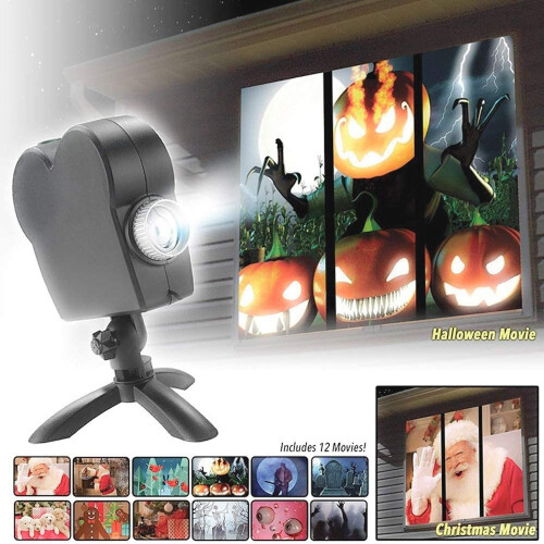 Proyector de ventanas para Halloween y Navidad 2