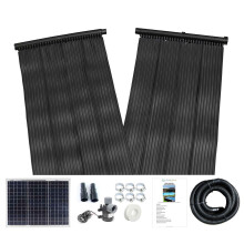 (20w, 1) 0.66 x 6.05m Swimming Pool Hot Water Heater Mat, Solar Panel & Pump Kit Kids Free Sun Energy Hose