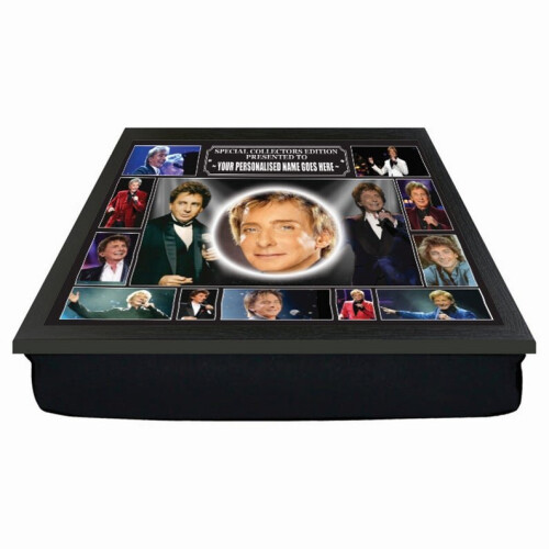 Personalised Icon Legend Manilow Cushion Lap Tray Gift