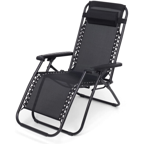 Zero Gravity Garden Patio Textoline Reclining Sun Lounger Chair
