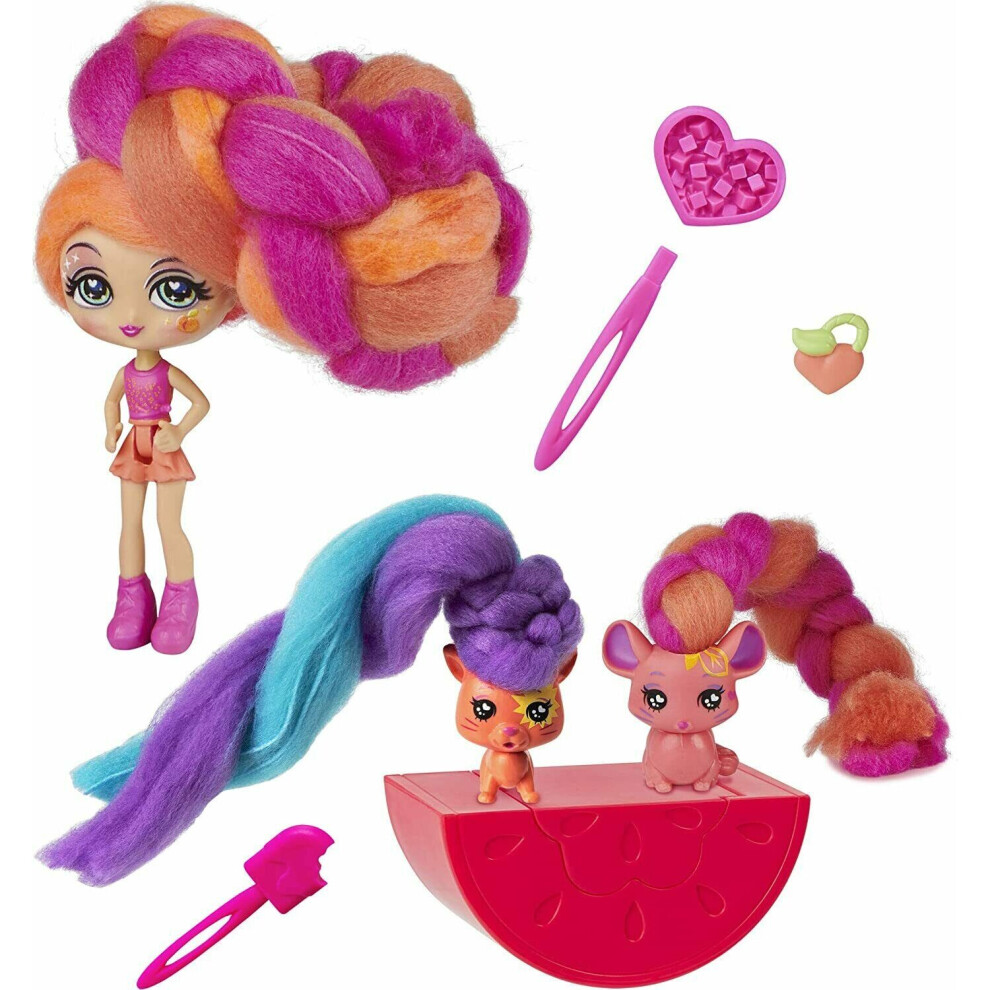 Spin Master Candylocks Posie Peach Scented Collectible Surprise Doll & Accessories