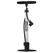 Beto Standpumpe mit Manometer in Weiss