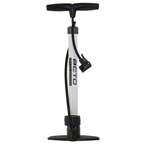 Beto Standpumpe mit Manometer in Weiss