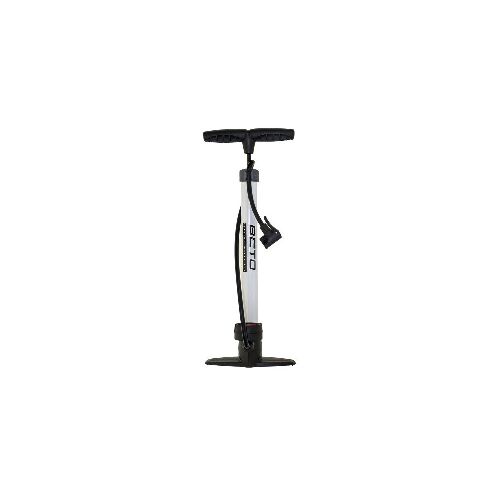 Floor Pump High Pressure Steel White Black 11 Bar