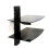 Tempered Black Glass Floating Shelf 2 Tier | M&W 1