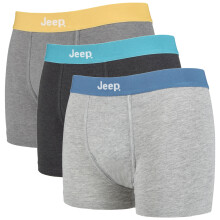 (L, Char / Brights) Jeep - JEEP - 3er Pack Herren Weich Baumwolle Boxershorts Trunks Unterhose mit Elastane