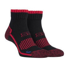 (9-12 A, Schwarz Rot) Storm Bloc - Storm Bloc - 1er Pack Herren Kurze Wandersocken mit Verstärkte Ferse für Sommer
