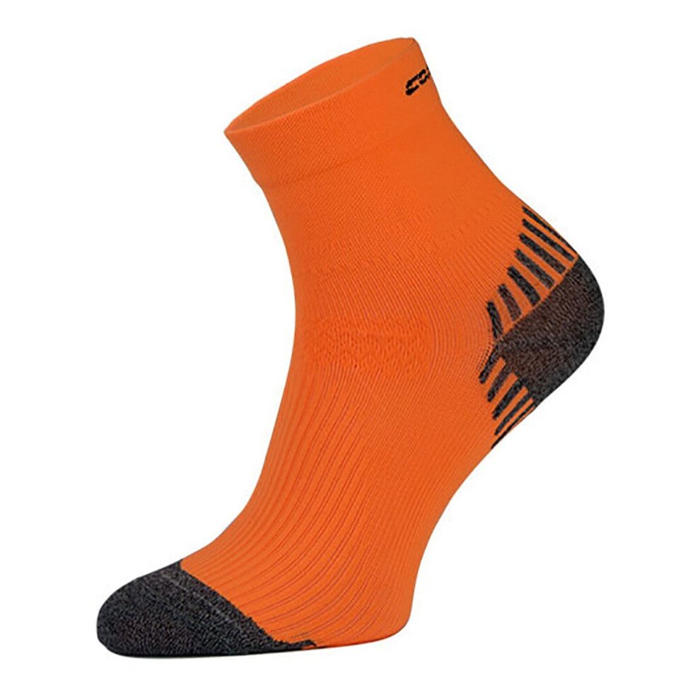 (9-11 UK, Orange Neon) Comodo - Mens & Ladies Low Cut Ankle Sports Running Compression Socks-image-OPC-P7RSN7V-NEW