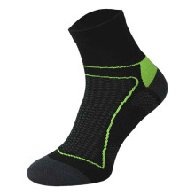 (43-45, Schwarz Grün) Comodo - COMODO - Herren und Damen Atmungsaktiv Fahrradsocken Kurz mit Bunt Neon Farbe