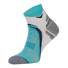 (39-42, Weiß Blau) Comodo - COMODO - Unisex Sneaker Laufsocken mit Polsterung Kurz Sportsocken Verstärkt