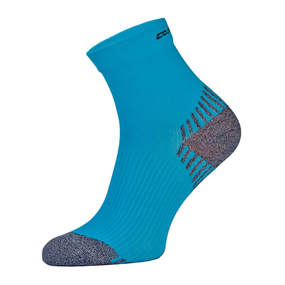 (9-11 UK, Turquoise) Comodo - Mens & Ladies Low Cut Ankle Sports Running Compression Socks