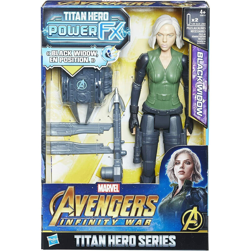 Marvel Avengers Infinity War Titan Power Fx Black Widow Figure 30cm