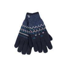 (S/M, Marine (Trondheim)) Heat Holders - Heat Holders Damen Fair Isle Handschuhe Stricken Thermo mit Fleece Gefüttert