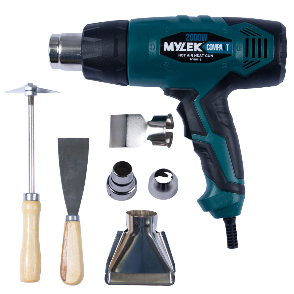 Mylek 2000W Hot Air Heat Gun with 4 Nozzles & Accessory Kit