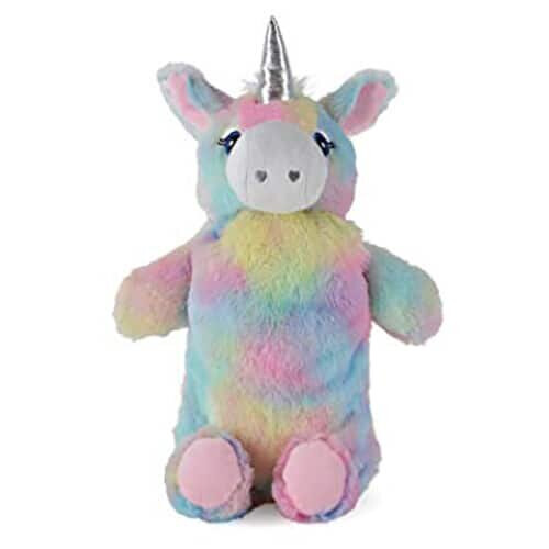 Rainbow Coloured Plush Unicorn Hot Water Bottle (750ml, Unicorn)