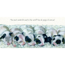 Eau De Puppy Little Dog Laughed Greeting Card Blank Inside Any Occasion