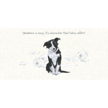 Obedience Is Easy Little Dog Laughed Greeting Card Blank Inside Any Occasion