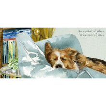 Descendant Of Wolves Little Dog Laughed Greeting Card Blank Inside Any Occasion