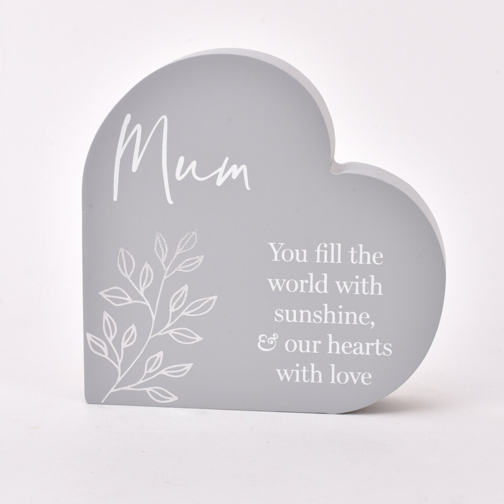 Moments Heart Plaque - Mum