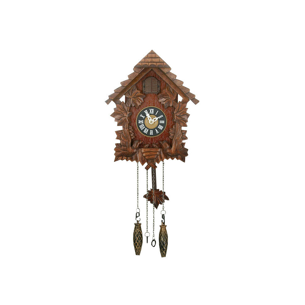 Traditional Cuckoo Wall Quartz Clock by Widdop & Bingham,Brown,28 cm - Image 4