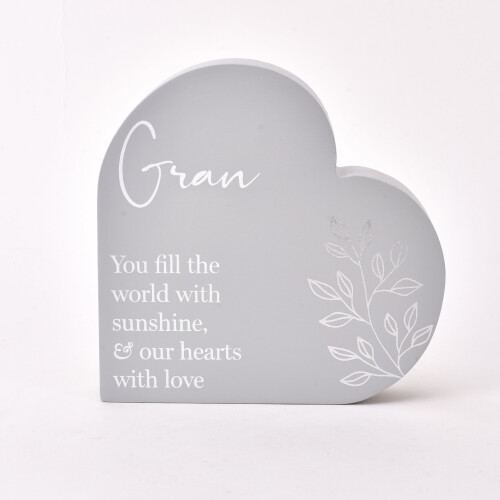 WIDDOP and Co. Moments Heart Plaque - Gran