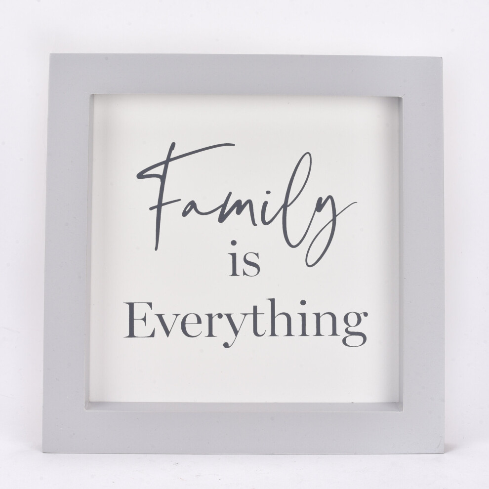 Widdop And Co. Moments Wall Plaque - Family Is Everything 22Cm Silver