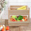Living And Home (Natural, 2 Tiers) Vegetable Fruit Rack Kitchen Storage Stand Basket 1