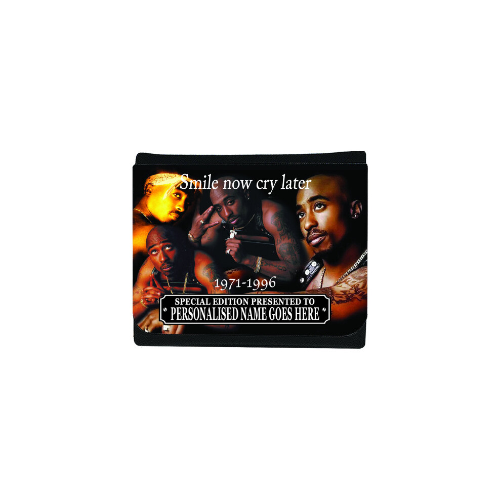 Personalised Icon Legend Tupac Leather Effect Wallet