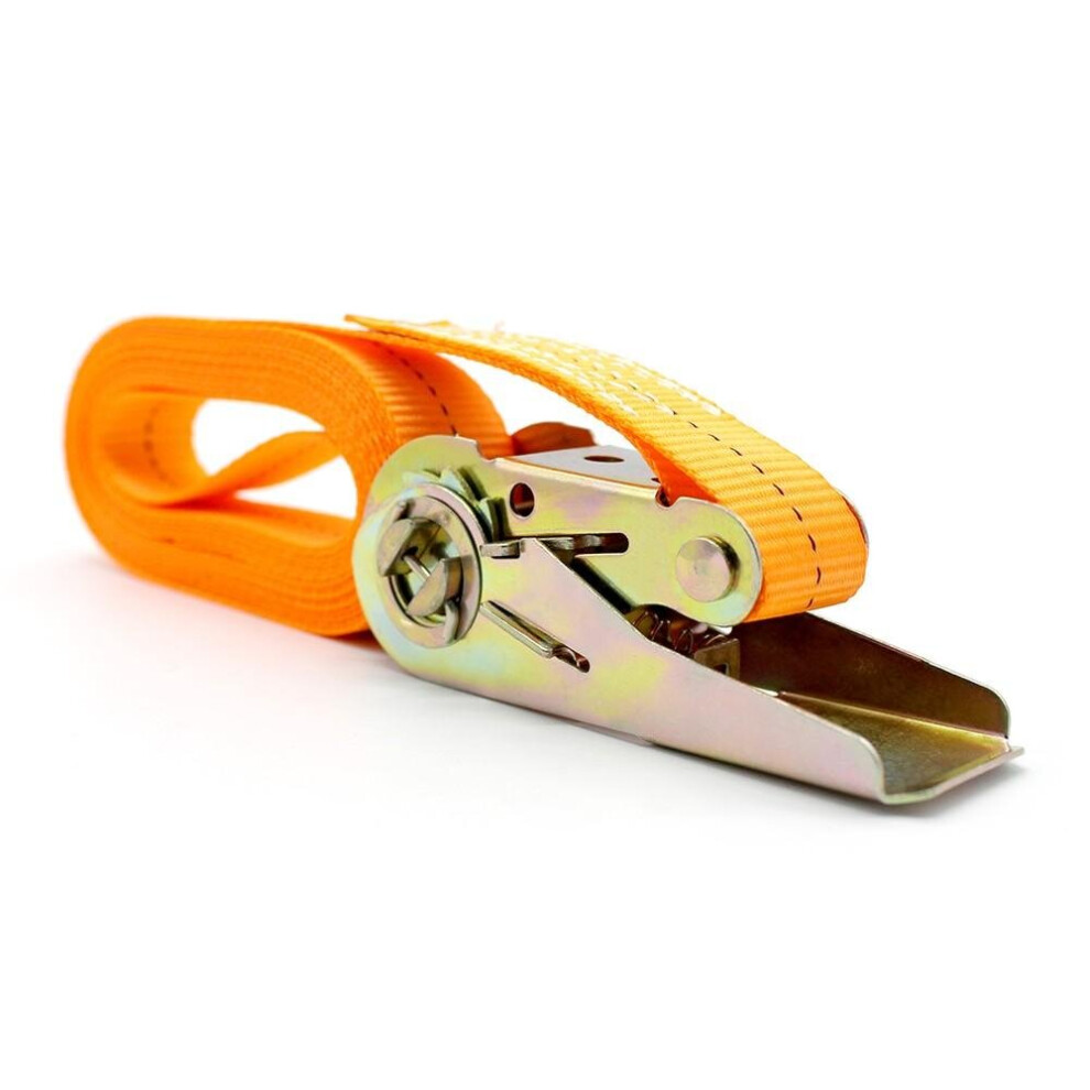 13 Ft Porable Heavy Duty Tie Down Cargo Strap Luggage Lashing Strong Ratchet Belt With Metal Buckle 3654657584030