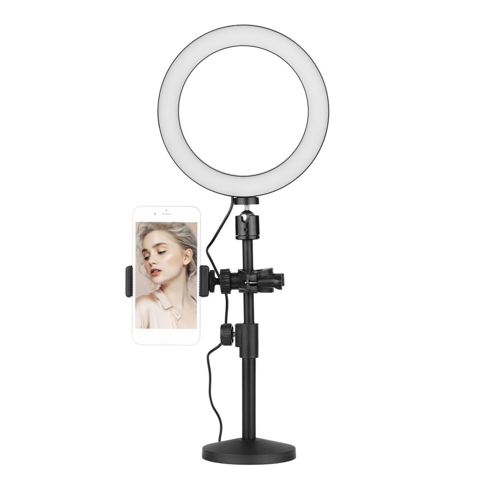 20cm Bi-color Dimmable Tabletop LED Ring Light Kit