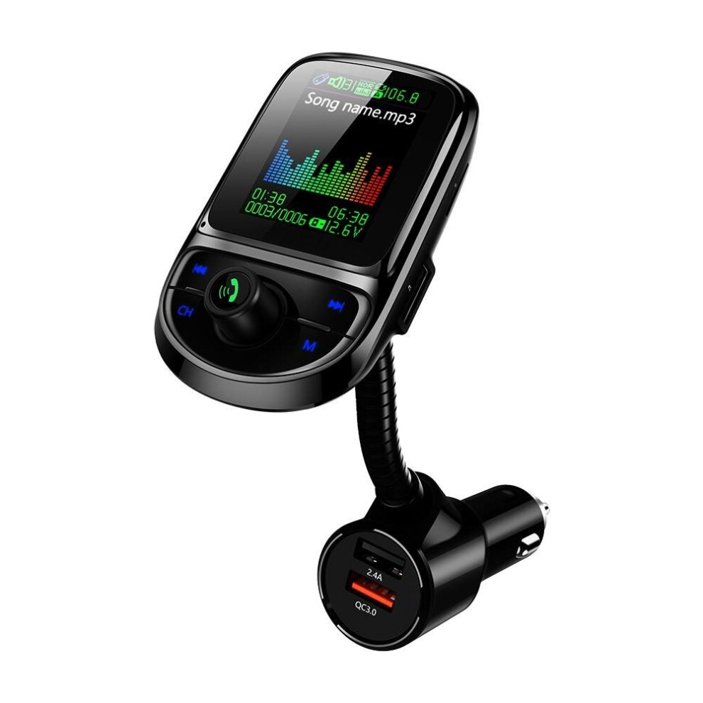 1.8 Inch Car Fm Transmitter Multifunctional Mp3 Player With Dual Usb Charging Port 3654657576493
