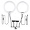 10 Inch/26cm Bi-color Dimmable Dual Selfie Ring Video Light Kit 3